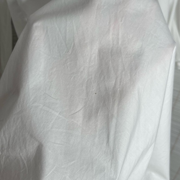 Space Simona Corsellini White Puff Sleeve V-Neck Dress Size 8 - Picture 10 of 11